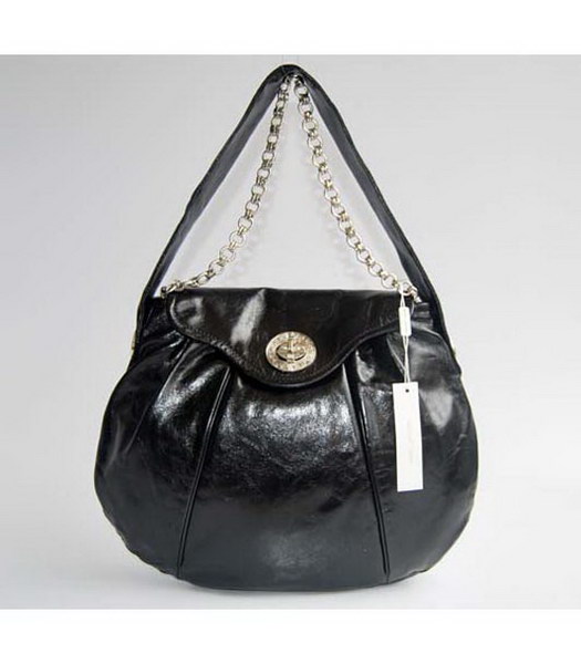 Hobo Shoulder bag_Black Pelle